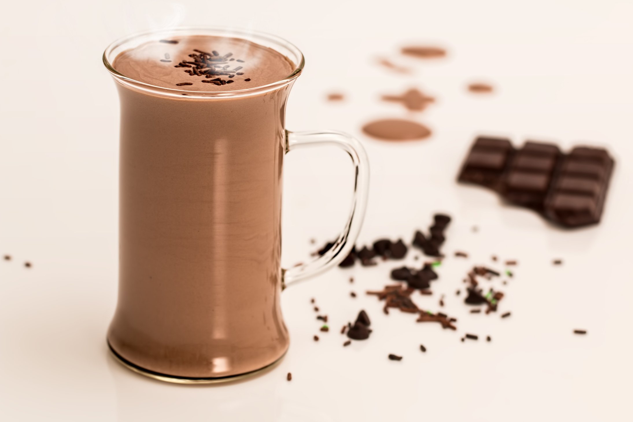 Chocolate Milkshake on a Glass